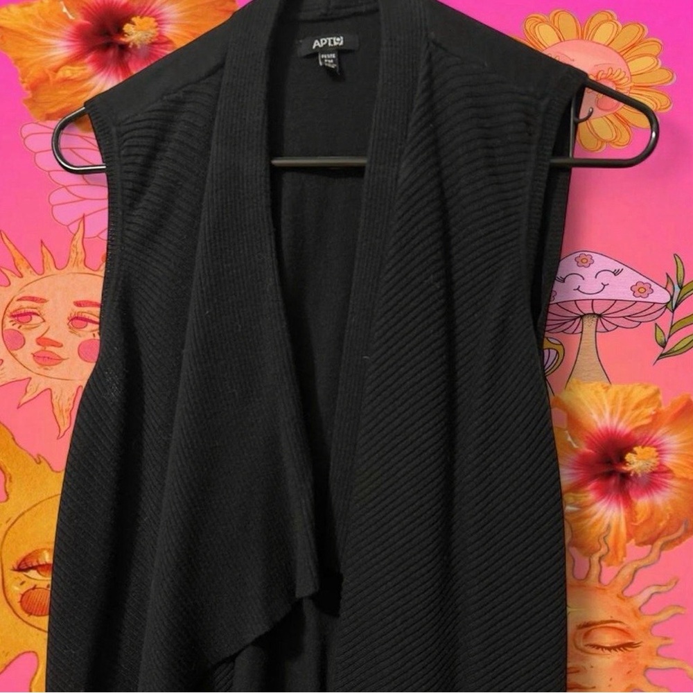 Apt. 9 Women's Black Open-Front Cardigan